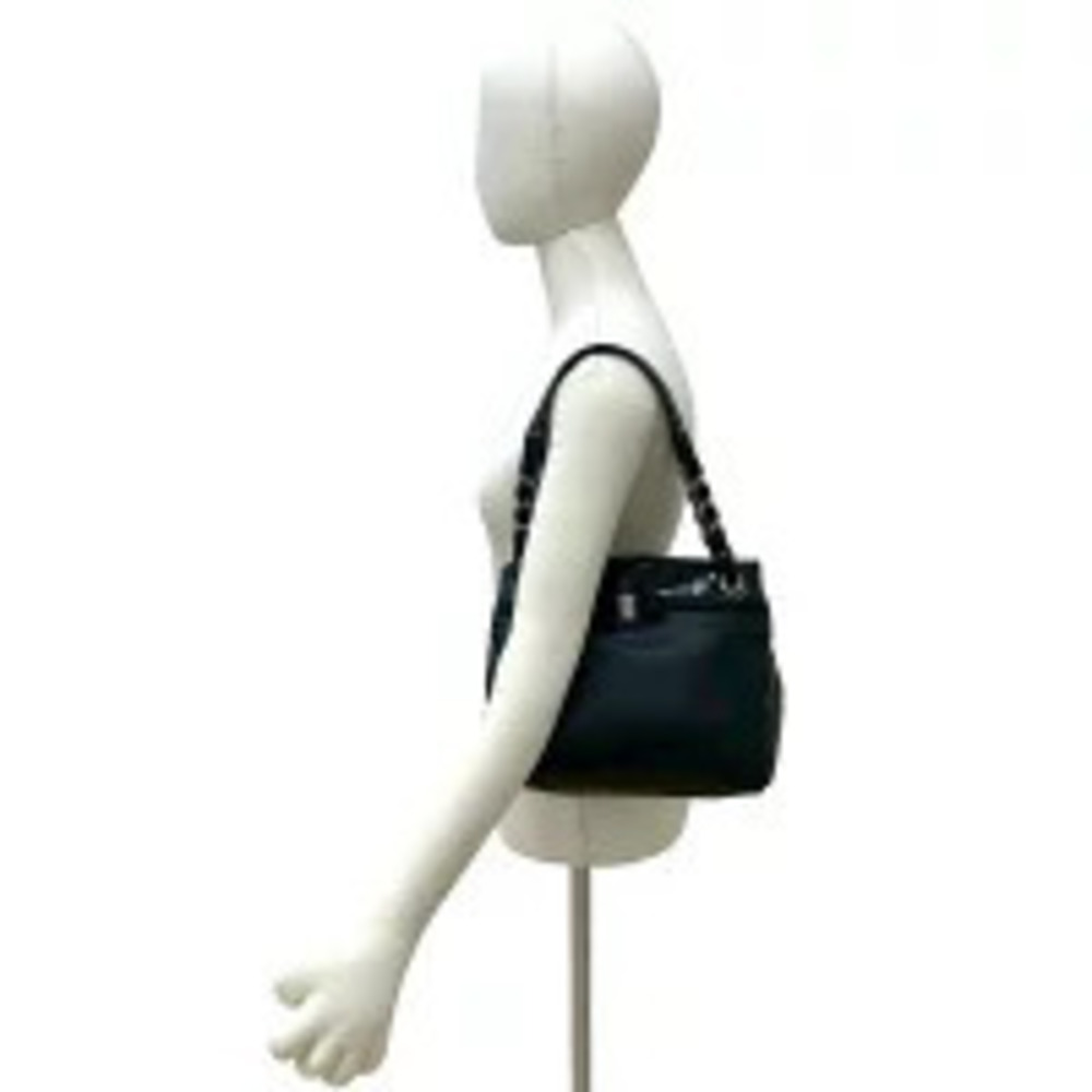 Salvatore Ferragamo Vara Leather Black Ribbon Hobo Vernis Patent Bag Tote Black